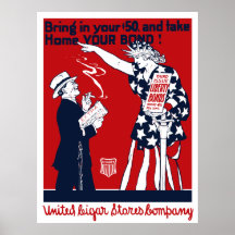 Affiche de titres d'emprunt de guerre de Madame Li