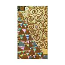 Affiche de toile d'attente de Gustav Klimt Impression Sur Toile