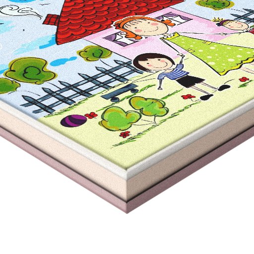 Affiche de toile de famille de griffonnage impressions sur toile