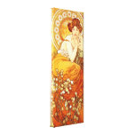 Affiche de toile de topaze d'Alphonse Mucha Toile Tendue
