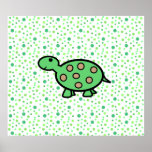 Affiche de tortue verte de bébé