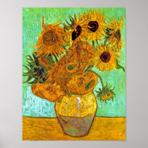 Affiche de tournesols de Van Gogh douze