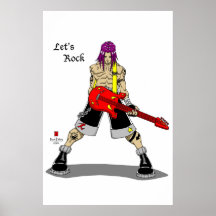 Affiche de vedette du rock
