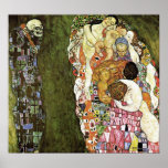 Affiche de vie et mort de ~ de Gustav Klimt