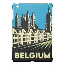 affiche de voyage d'art déco de la Belgique rétro coques mini ipad