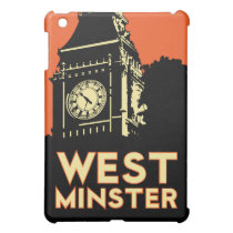 affiche de voyage d'art déco de l'Angleterre Westm coques mini ipad