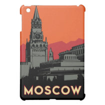 affiche de voyage d'art déco de Moscou rétro coques mini ipad