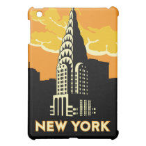 affiche de voyage d'art déco de New York rétro coques mini ipad