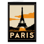 affiche de voyage d'art déco de Paris rétro Cartes