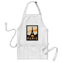 affiche de voyage d'art déco de Paris rétro Tabliers