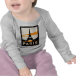 affiche de voyage d'art déco de Paris rétro T-shirts