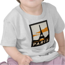 affiche de voyage d'art déco de Paris rétro T-shirts