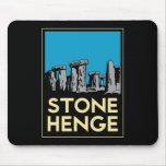 Affiche de voyage d'art déco de Stonehenge Tapis De Souris