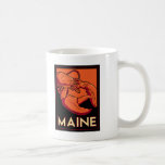 Affiche de voyage d'art déco du Maine rétro Mugs À Café