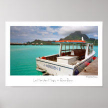 Affiche de voyage de ~ de Bora Bora de ~ de Le Mer