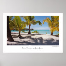 Affiche de voyage de ~ de Bora Bora de ~ d'ombres 