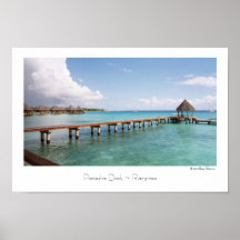 Affiche de voyage de ~ de Rangiroa de ~ de dock de