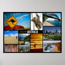 affiche de voyage de l'australie