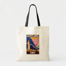 "Affiche de voyage de Vintage Scotland Bus Company Sacs Fourre-tout