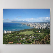 Affiche de vue de Honolulu