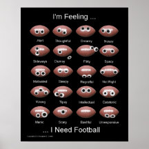 Affiche d'émotion du football