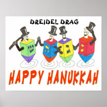 AFFICHE D'ENTRAVE DE HANOUKKA DREIDEL