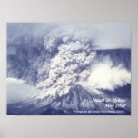 Affiche d'éruption du Mont Saint Helens