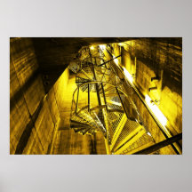 Affiche d'escalier en spirale