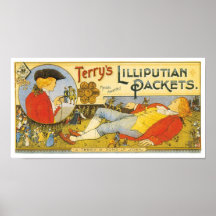 Affiche d'étiquette de paquets du Lilliputian de T