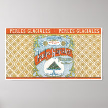 Affiche d'étiquette de Perles Claciales