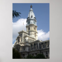 Affiche d'hôtel de ville de Philadelphie