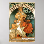 Affiche d'idéal d'Alphonse (Alfons) Mucha Chocolat