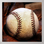 Affiche d'illustration de boule de base-ball - aff