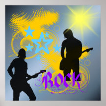 Affiche d'imaginaire de vedette du rock