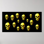 Affiche d'impression d'art de bruit de crânes - co