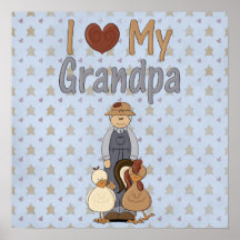 Affiche d'impression d'art de Granpa d'amour de la