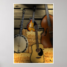 Affiche d'instruments de Bluegrass