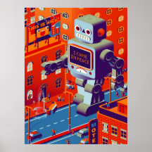 affiche d'invasion de robot