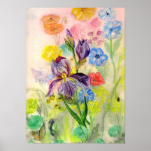 Affiche "d'iris pourpre"