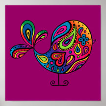 Affiche d'oiseau d'arc-en-ciel
