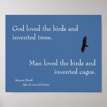 Affiche d'oiseau de Jacques Deval