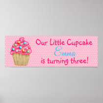 Affiche douce de bannière de petit gâteau posters