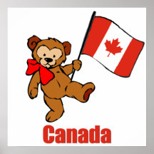 Affiche d'ours de nounours du Canada