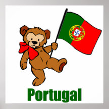 Affiche d'ours de nounours du Portugal
