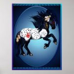 Affiche d'ovale de poney de guerre d'Appaloosa