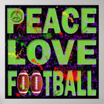 AFFICHE DU FOOTBALL D'AMOUR DE PAIX