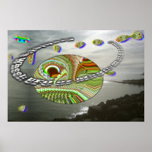 Affiche d'UFO de la roue d'Ezekiel