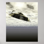 Affiche d'UFOs en vol