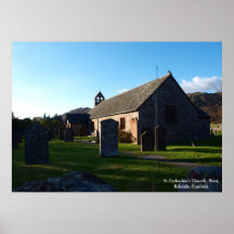 Affiche - église de St Catherine, botte, Eskdale