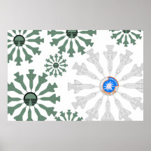 Affiche en cristal d'horizons de laboratoire de Br